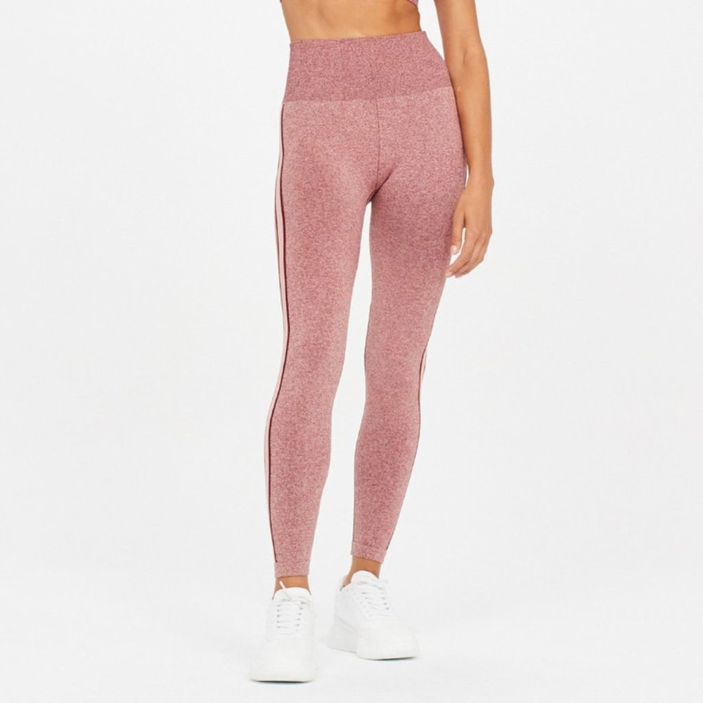 The Upside Sierra High Rise Midi Pant Leggings in Rose Marle Medium